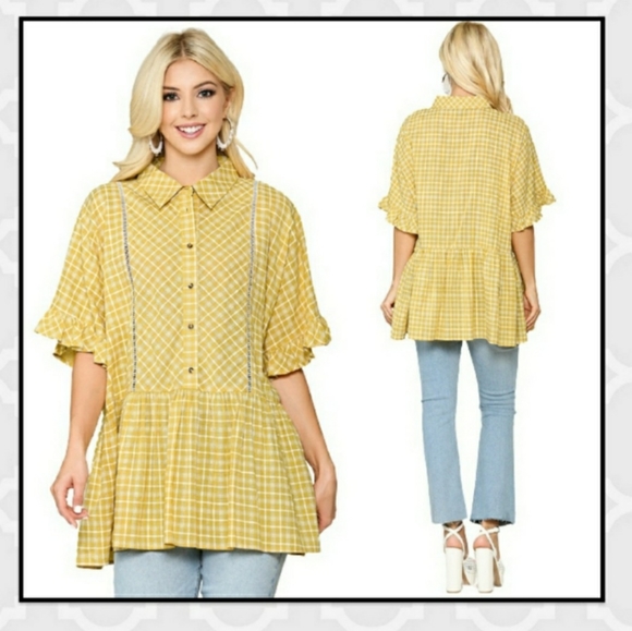 Umgee Tops - 💛NWT Umgee Flouncy Yellow Top